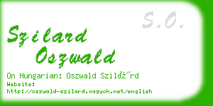 szilard oszwald business card